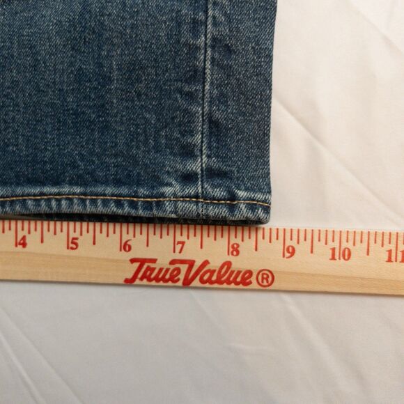 Levis 505 Jeans Mens Size 38x32 Blue Premium Big E Classic Straight Denim Modern - Picture 4 of 11